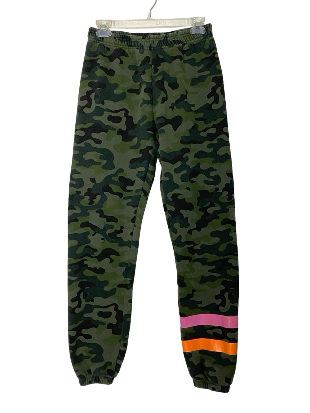Sundry Camo Sweatpants Womens Size Small 1 Green Camouflage Pink Orange Stripe